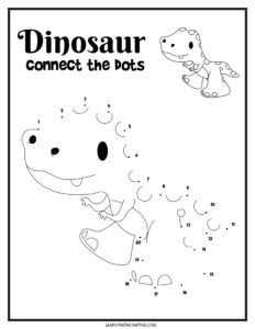 dinosaur connect the dots printable
