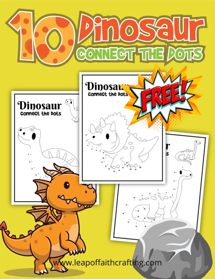 free dinosaur connect the dots