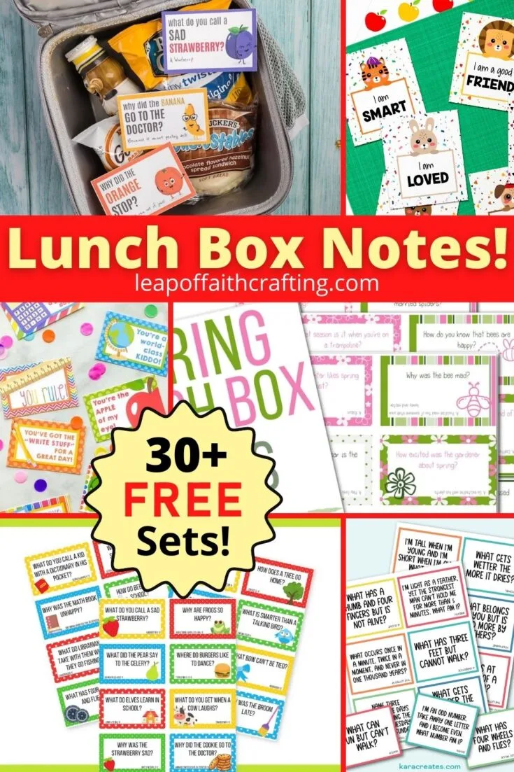 free sets of lunchbox notes kids