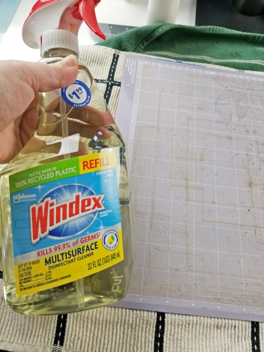 windex cleaning cricut mat