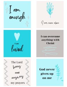 free christian affirmation cards
