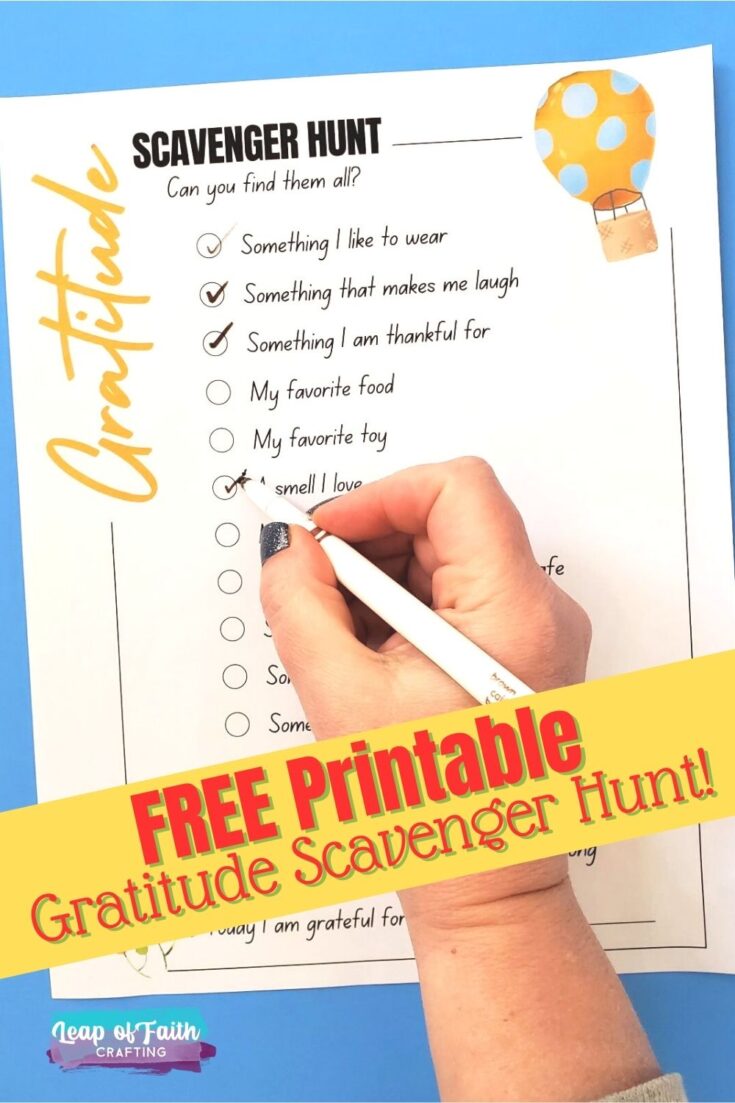 free printable gratitude scavenger hunt