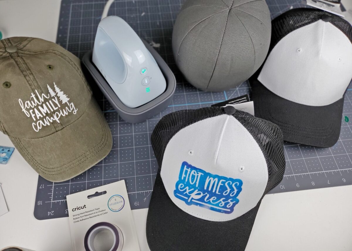 how to use cricut hat press different hats