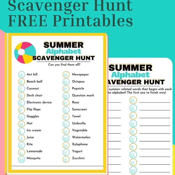 summer scavenger hunt printables