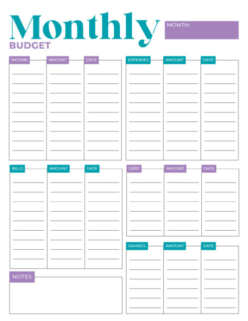 FREE Printable Budget Planner 2023 7 Page Workbook Leap Of Faith 