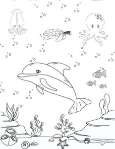 cute dolphin coloring pages free