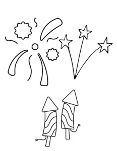 fireworks coloring page