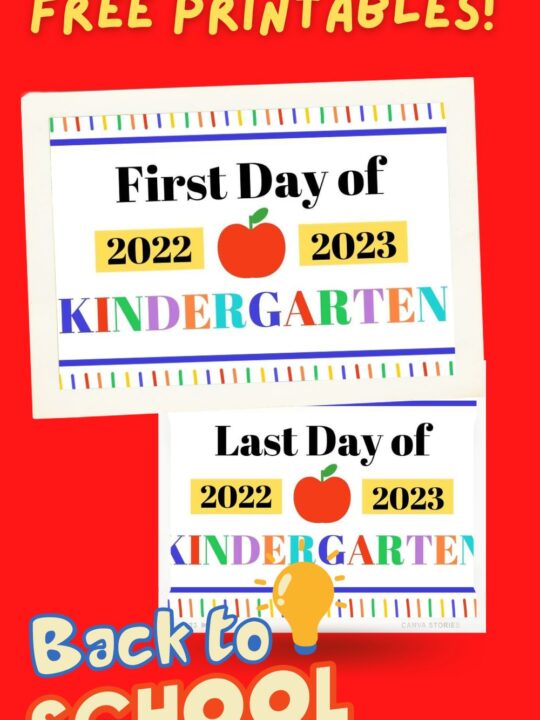 first day of kindergarten printables
