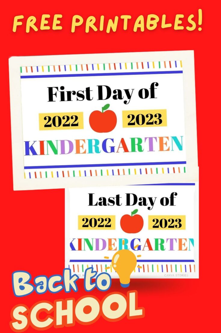 first day of kindergarten printables