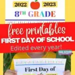 first day of school printables editable