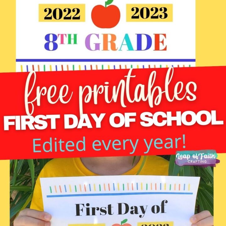 first day of school printables editable