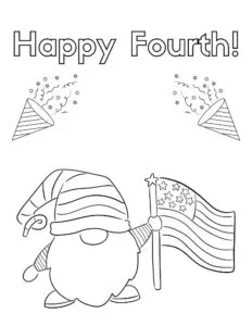 free fourth of july coloring pages gnome