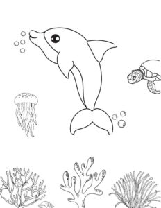 underwater dolphin coloring pages