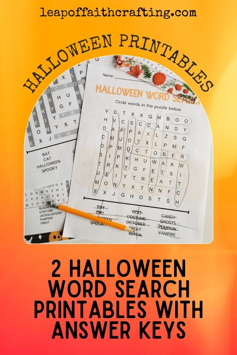 halloween word search printables