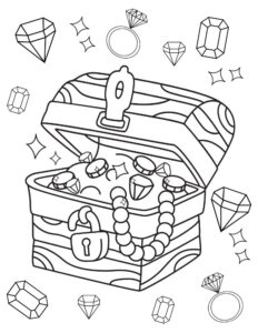pirate coloring pages chest