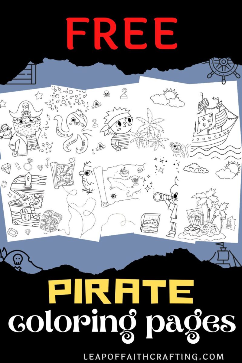 pirate coloring pages free
