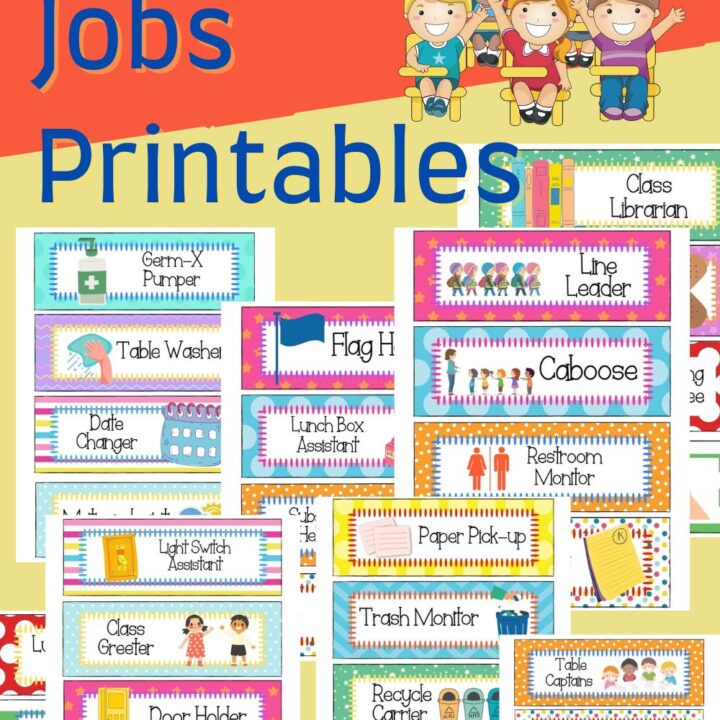 printable classroom jobs pin