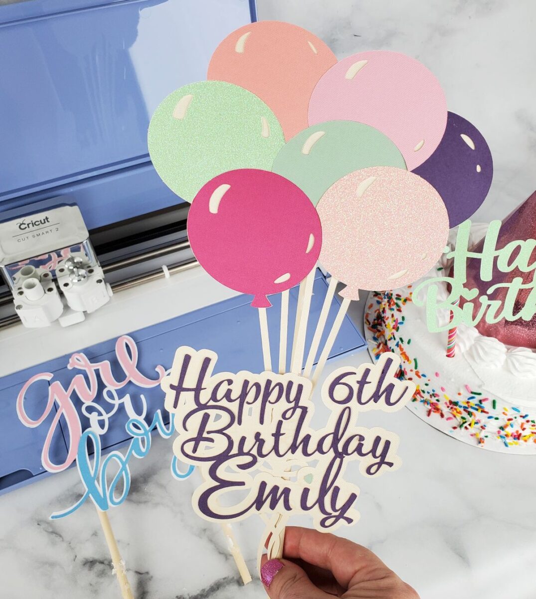 cake toppers with cricut explore air