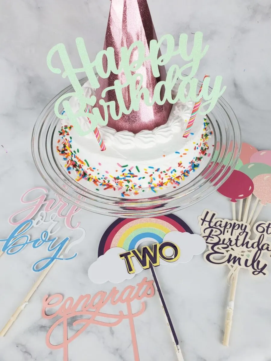 cricut cake toppers