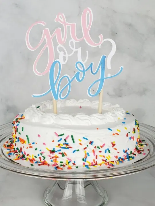girl or boy cake topper cricut