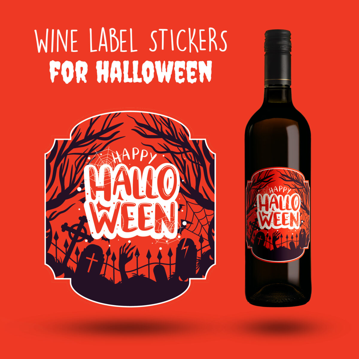 halloween wine bottle labels printable free happy hallowen