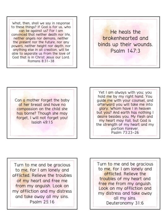 printable bible verses about loneliness
