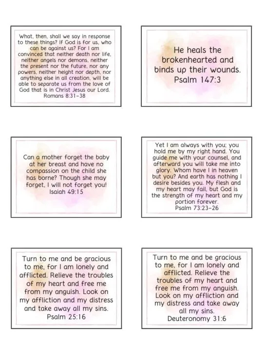 printable bible verses about loneliness