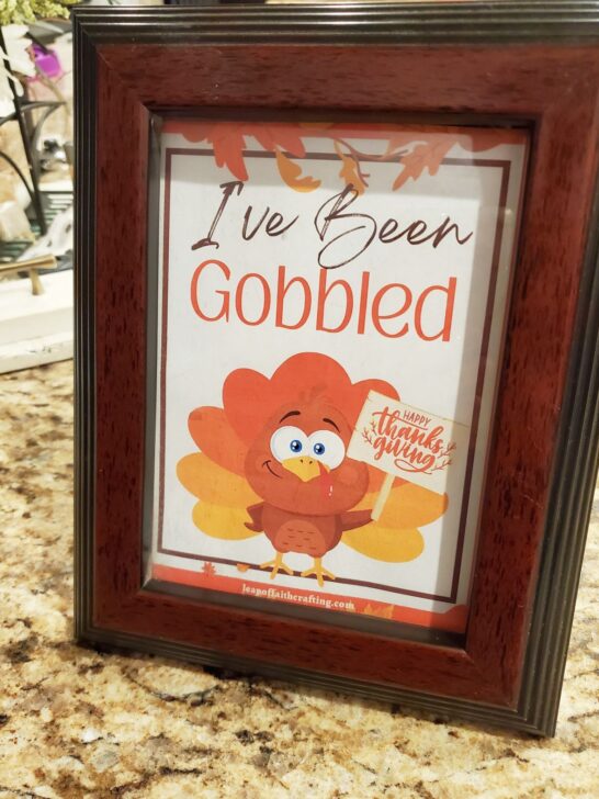 youve been gobbled printable