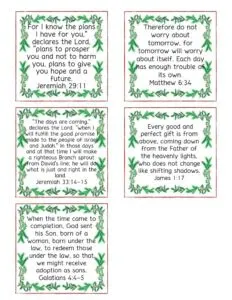 advent calendar scripture cards