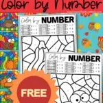 color by number thanksgiving printables