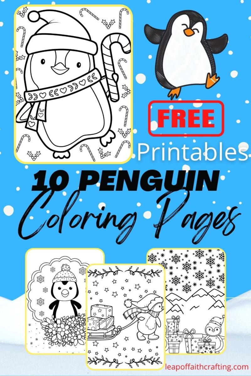 cute penguin coloring pages pin
