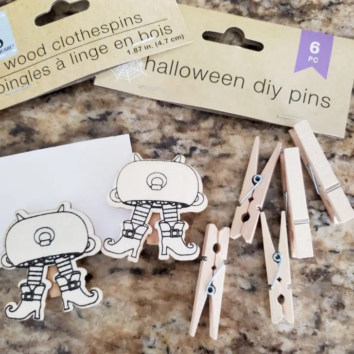 dollar tree clothespins for banner