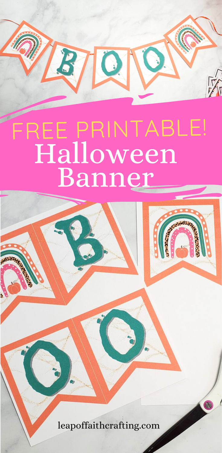 free printable halloween boo banner