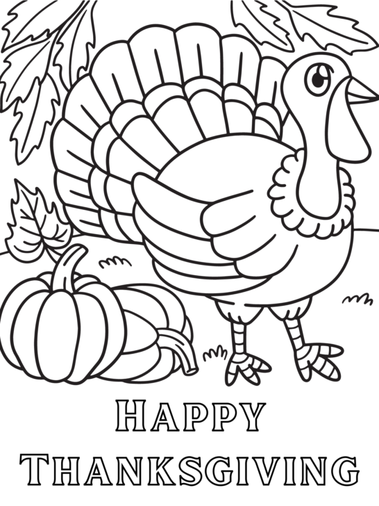 printable turkey coloring page thanksgiving
