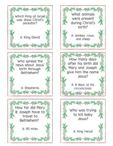 FREE Christmas Bible Trivia Printables (2 Versions!) - Leap of Faith  Crafting