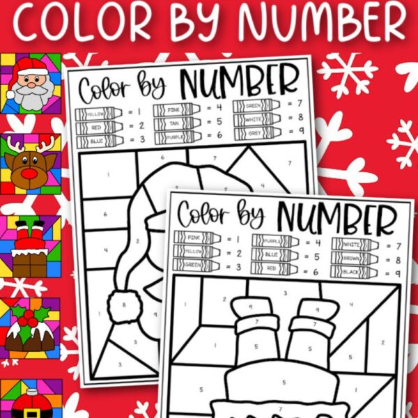 Free Christmas Color by Number Printables!