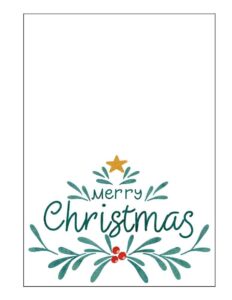 free christmas greeting card printable
