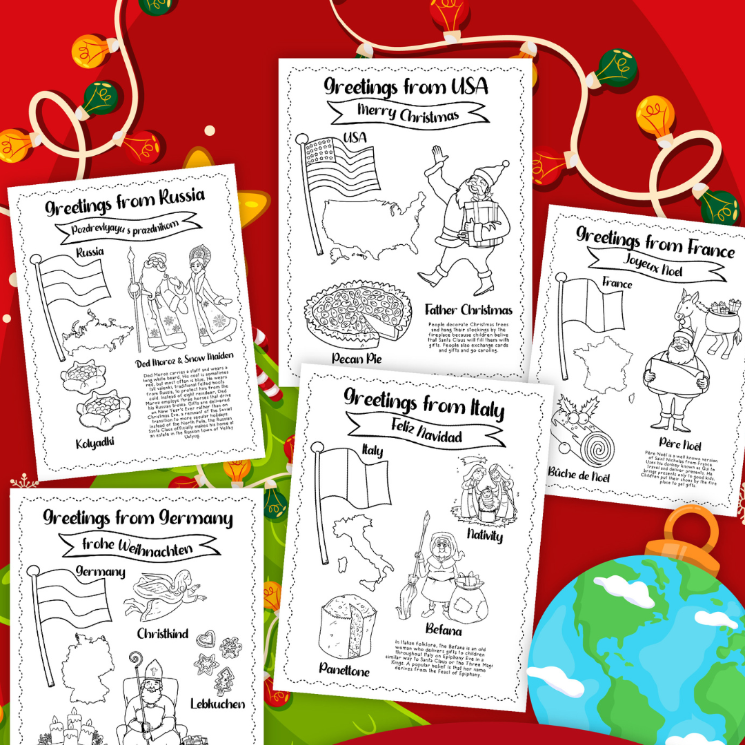 Free Christmas Around The World Worksheets Printables