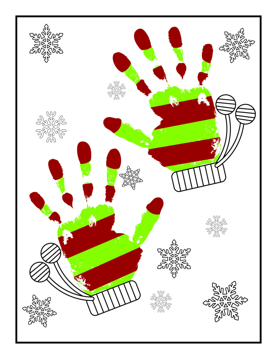 winter easy handprint crafts