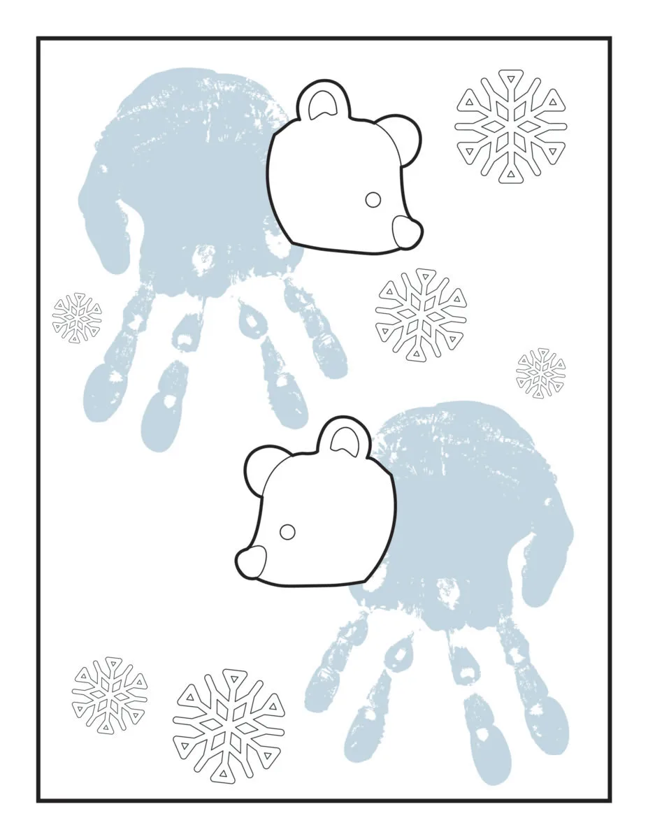 winter handprint crafts