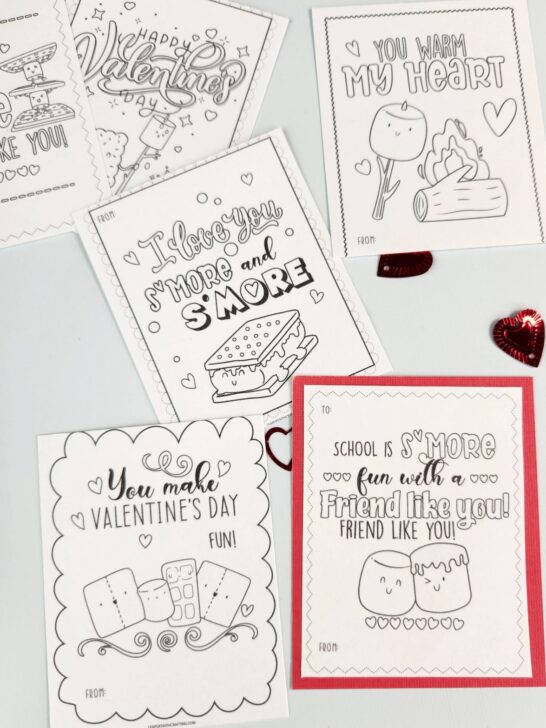 printable valentine smore options