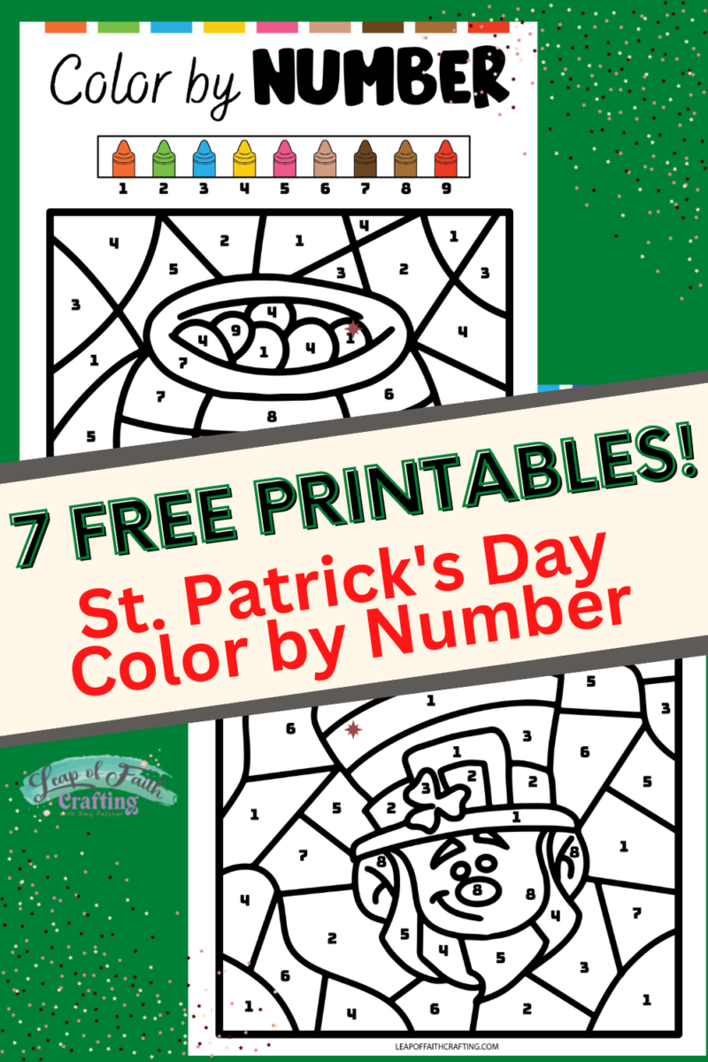 st patricks day color by number pin