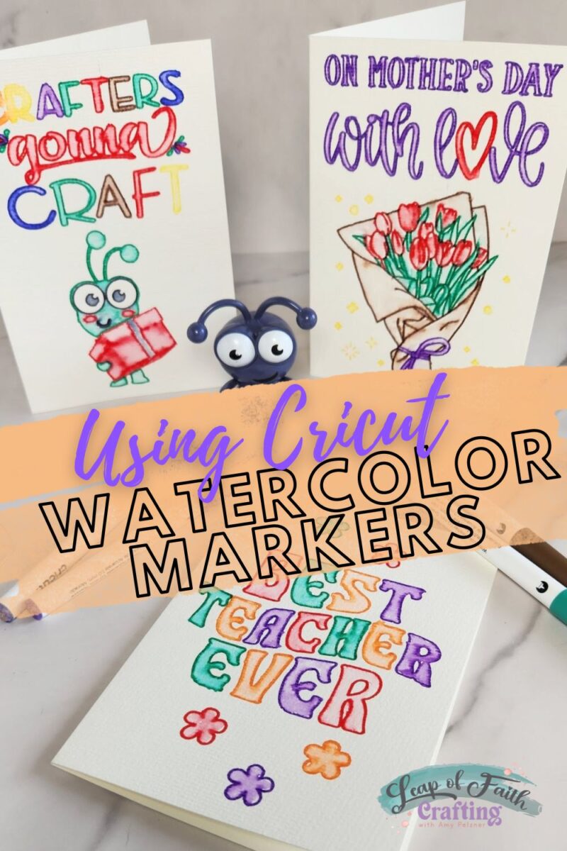 using cricut watercolor markers cards