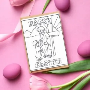 easter religious free coloring page