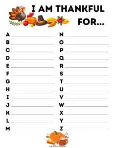 i am thankful alphabet