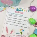 printable easter bunny note free