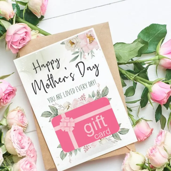 mothers day gift card holder printable