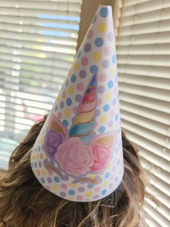 birthday hats printable unicorn