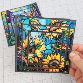 cricut stained glass card tutorial