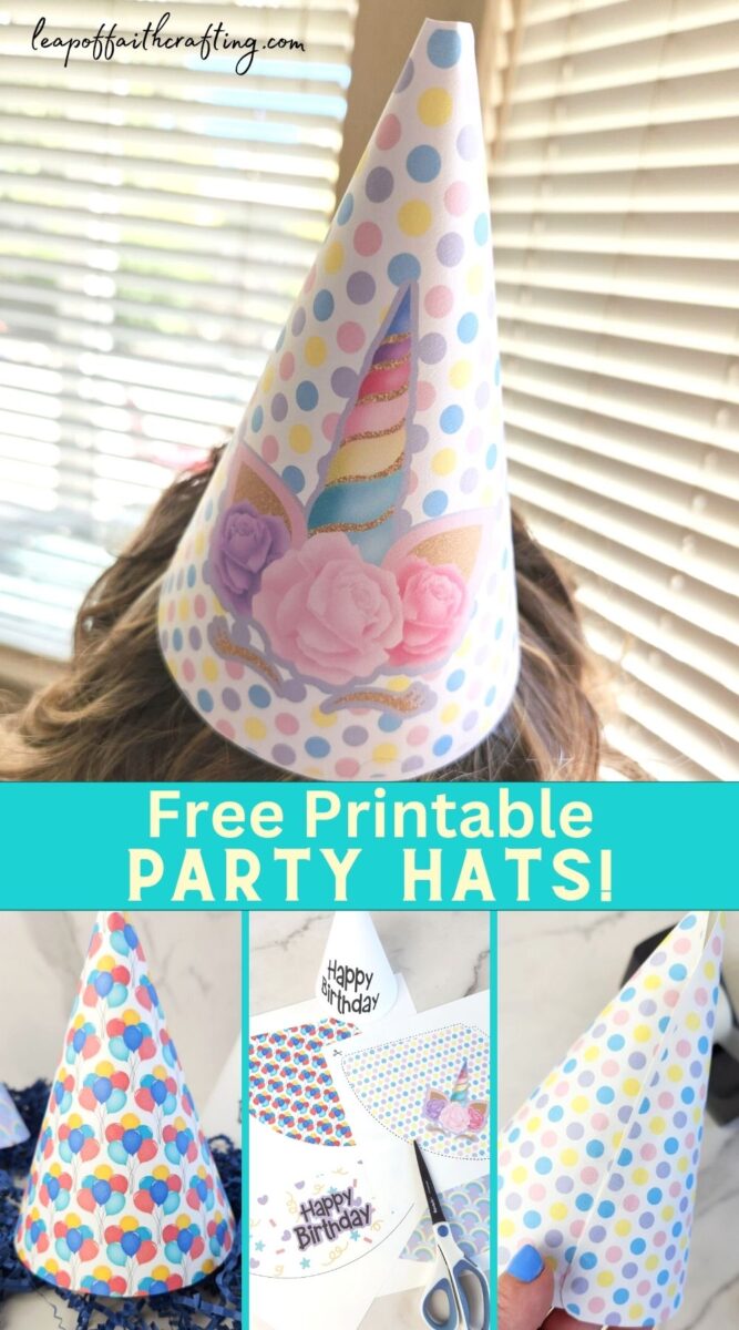 free printable birthday party hats
